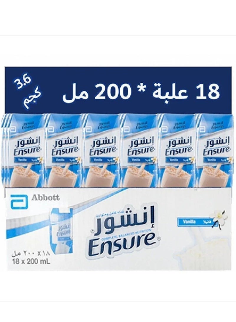 Ensure milk nutritional supplement (Ensure 200ml), a carton package of 18 - Image 2